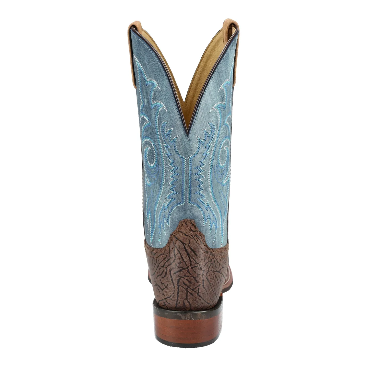 Smoky Mountain Boots Mens Cole Vintage Brown/Vintage Blue Leather Cowboy Boots