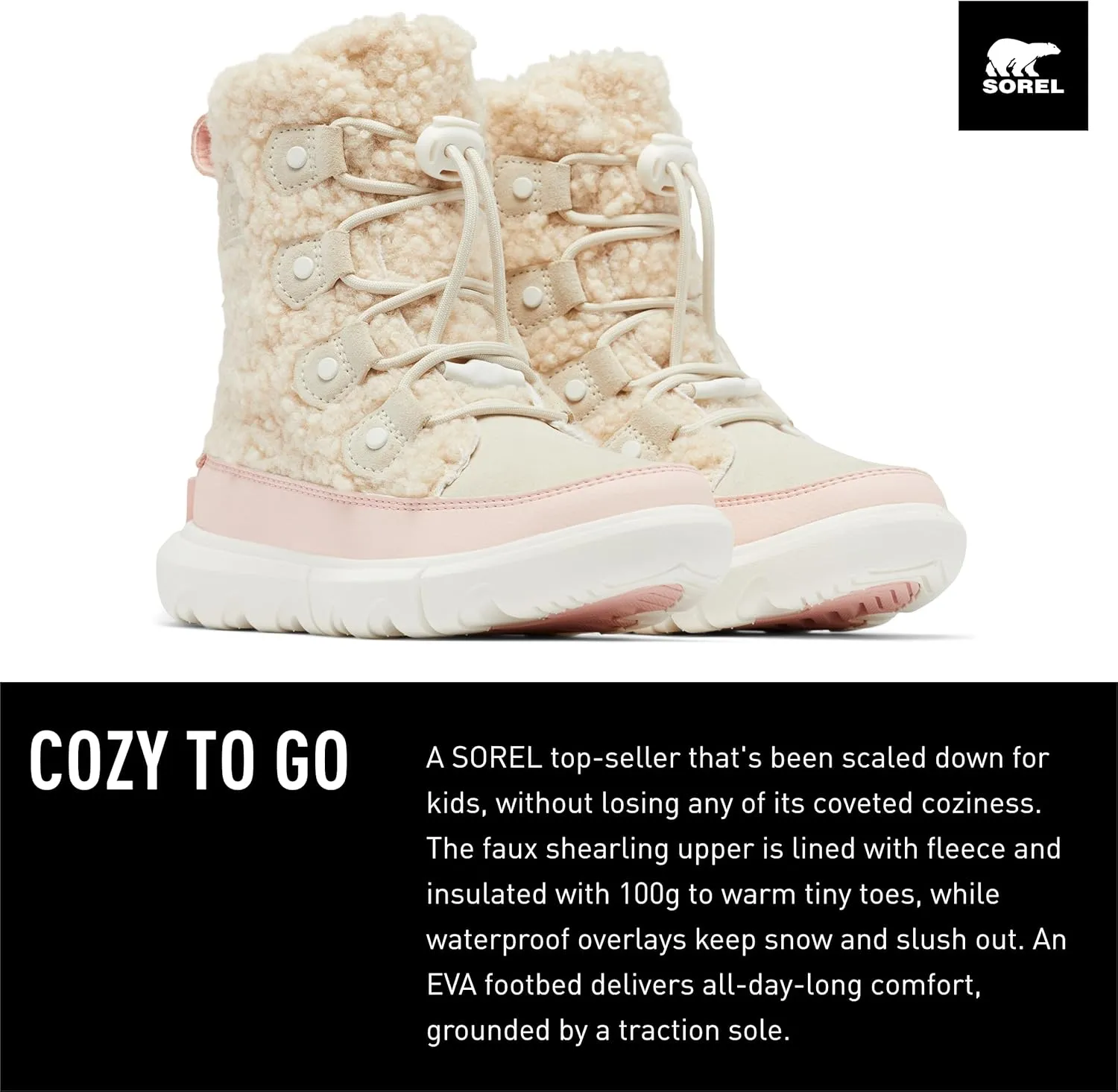 Sorel Youth Unisex Youth Explorer Cozy Boots
