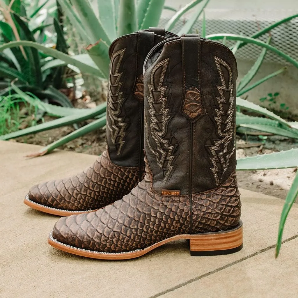 Soto Boots Mens Python Print Boots H50032