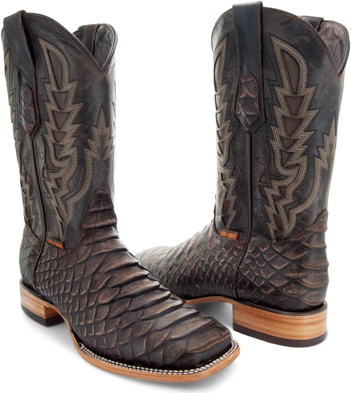 Soto Boots Mens Python Print Boots H50032