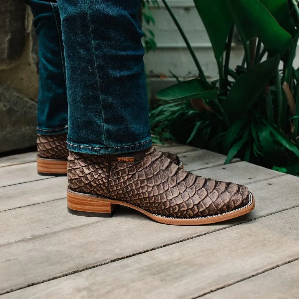 Soto Boots Mens Python Print Boots H50032