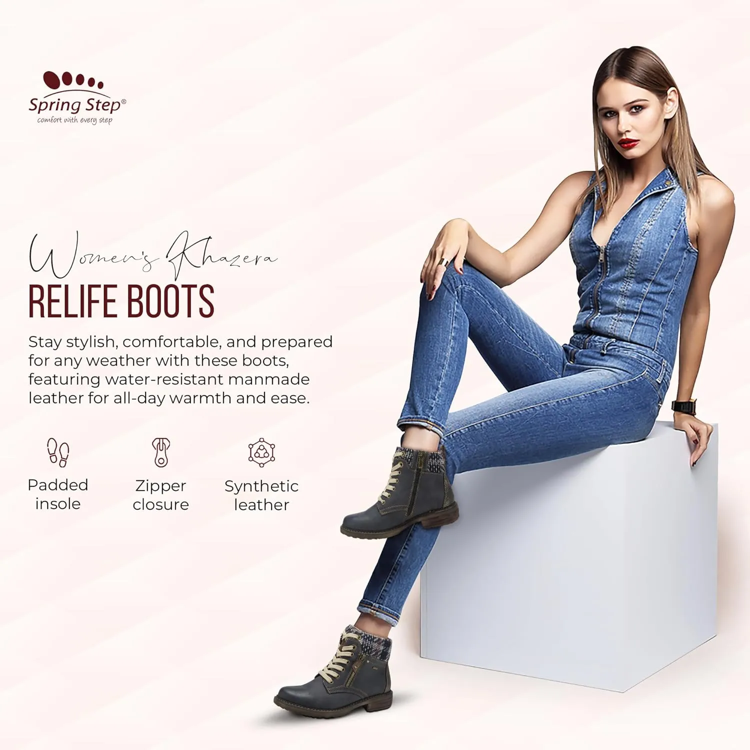 Spring Step Women's Khazera Combat Boot