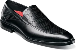 Stacy Adams Men's Aiden Moc Toe Slip On Loafer, Black, 15