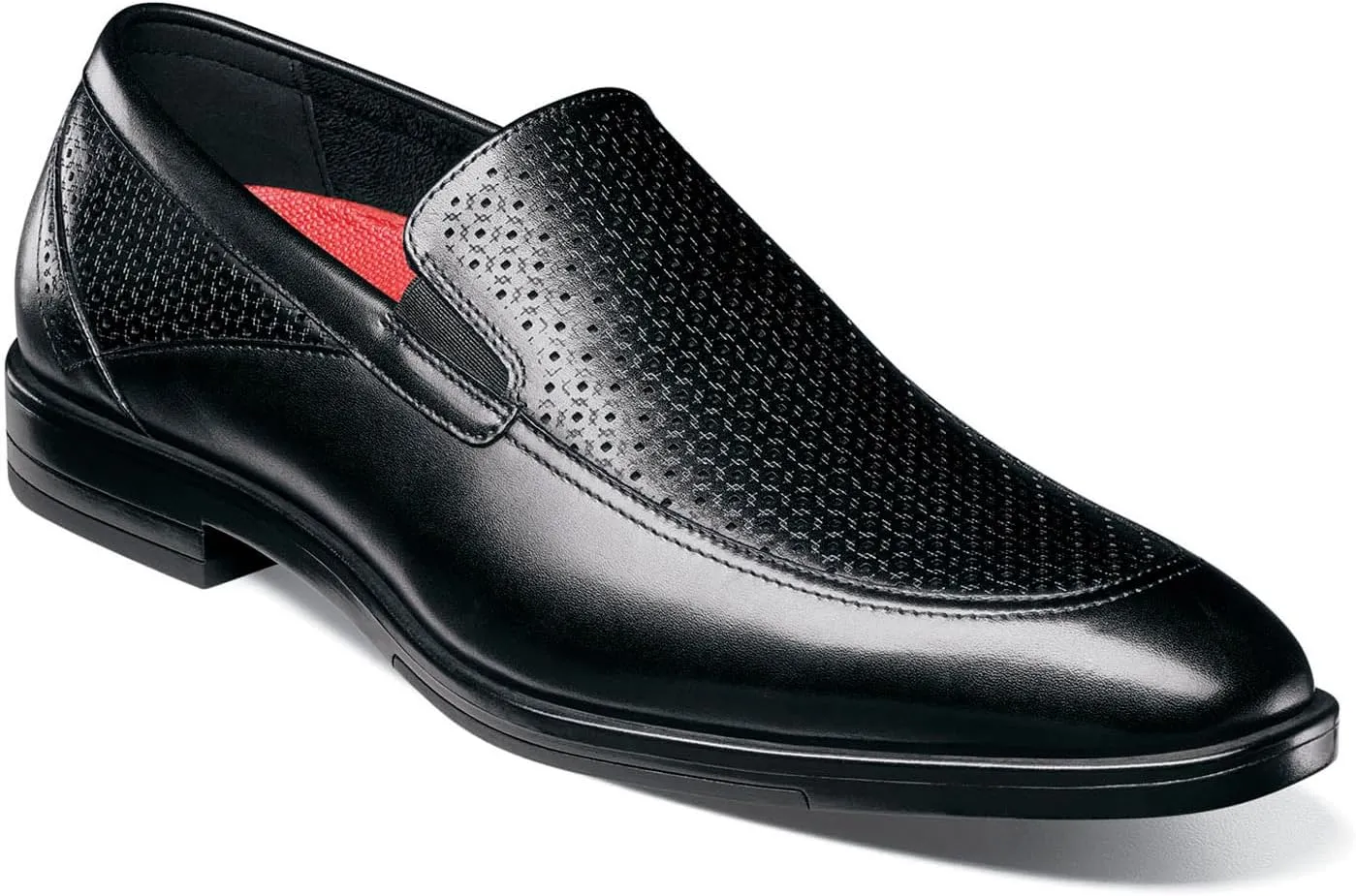 Stacy Adams Men's Aiden Moc Toe Slip On Loafer, Black, 15