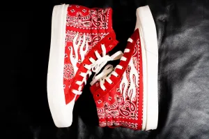 STROYE Red Rag Hightop Sneakers (M9/W10.5)
