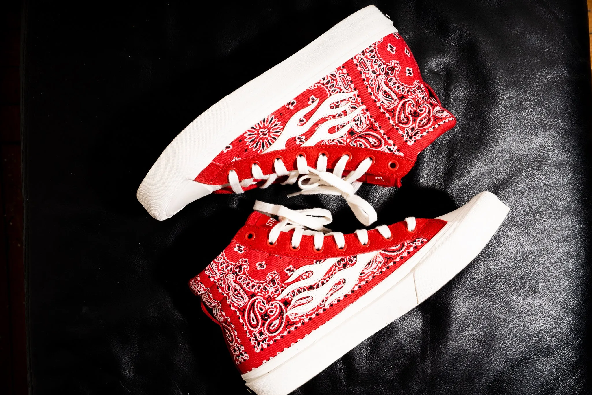 STROYE Red Rag Hightop Sneakers (M9/W10.5)