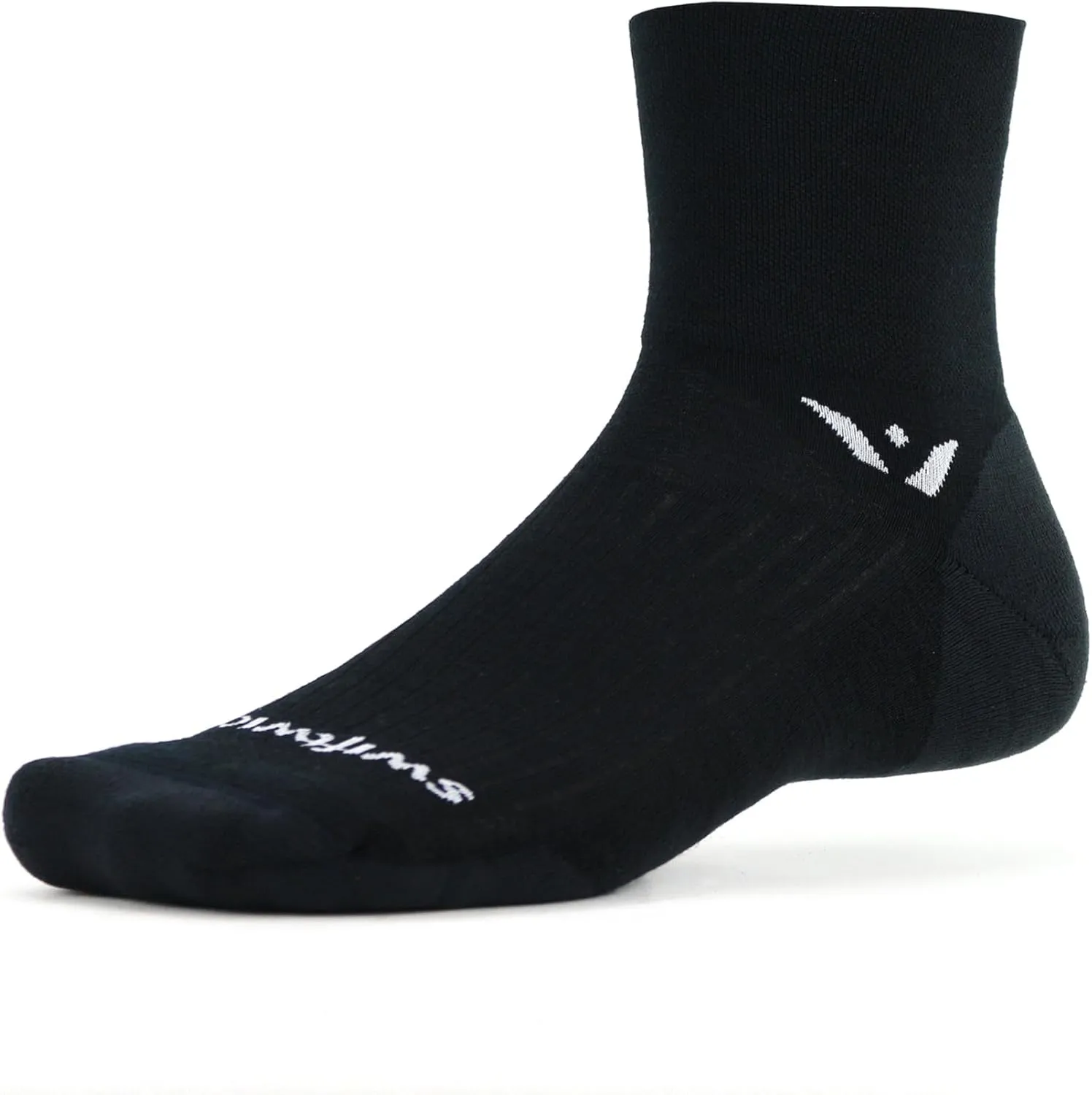 Swiftwick- PURSUIT FOUR Trail Running & Cycling Socks, Merino Wool, Durable Crew