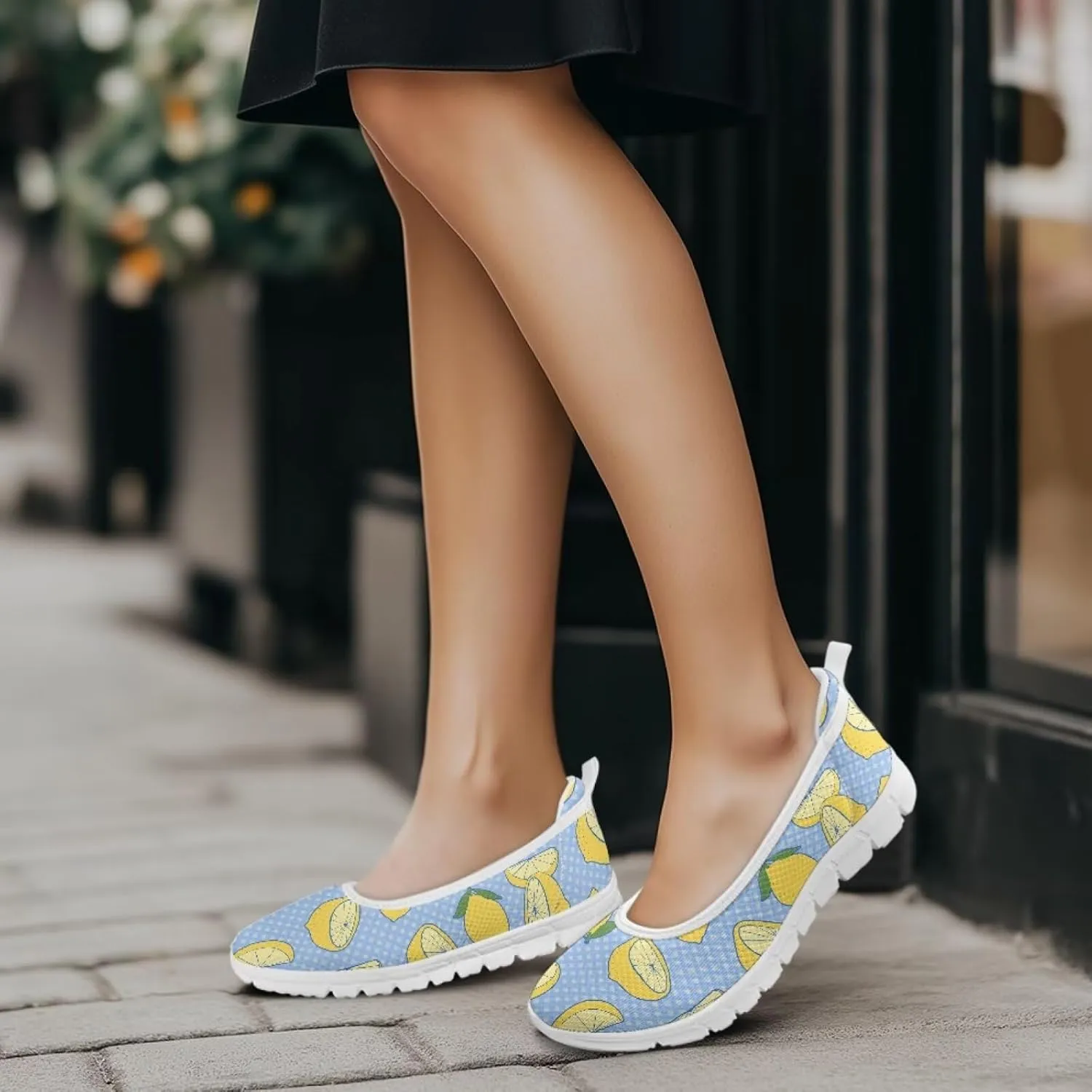 SYtrade Women Slip On Loafers Summer Art Travel Sneakers White Sole