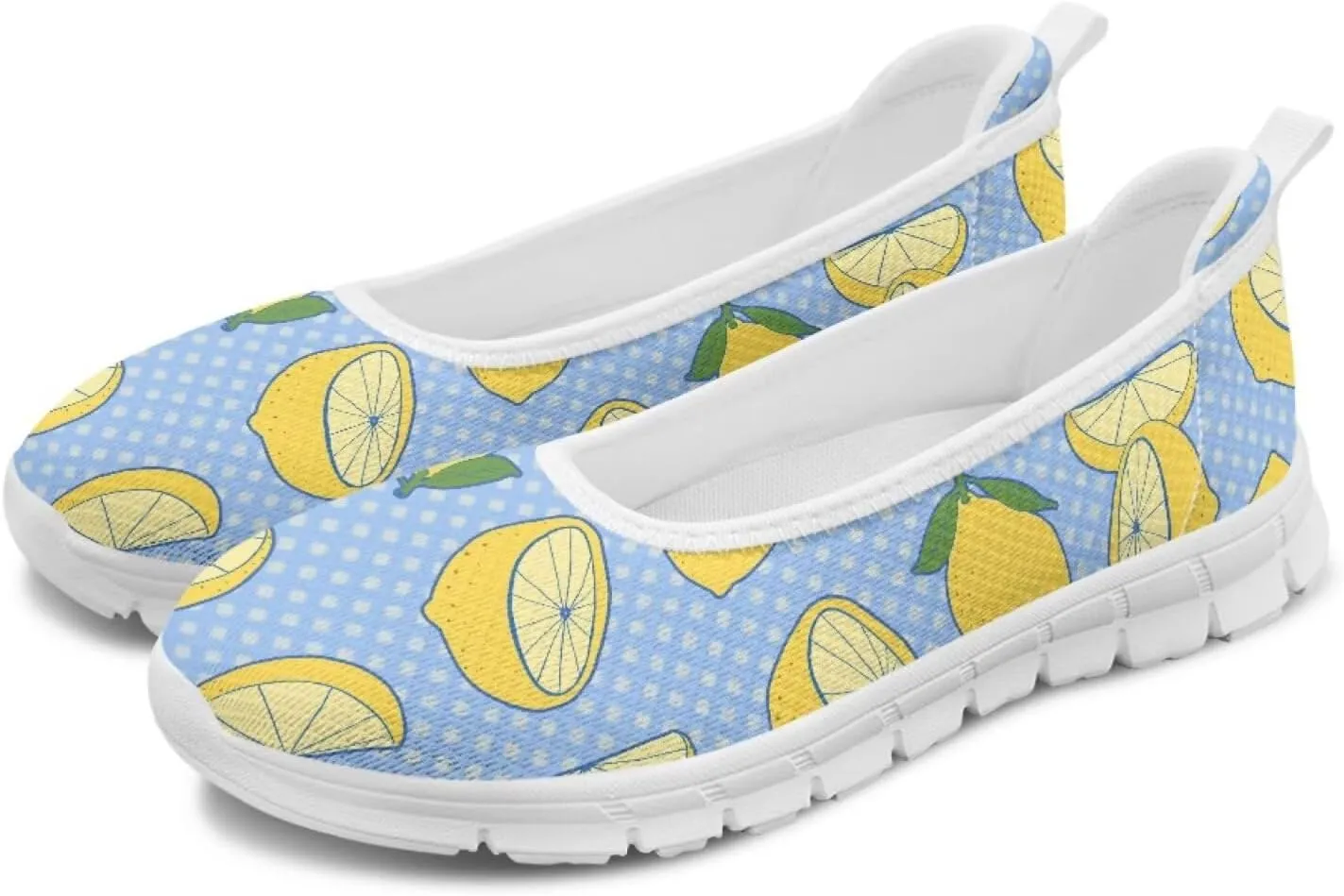 SYtrade Women Slip On Loafers Summer Art Travel Sneakers White Sole