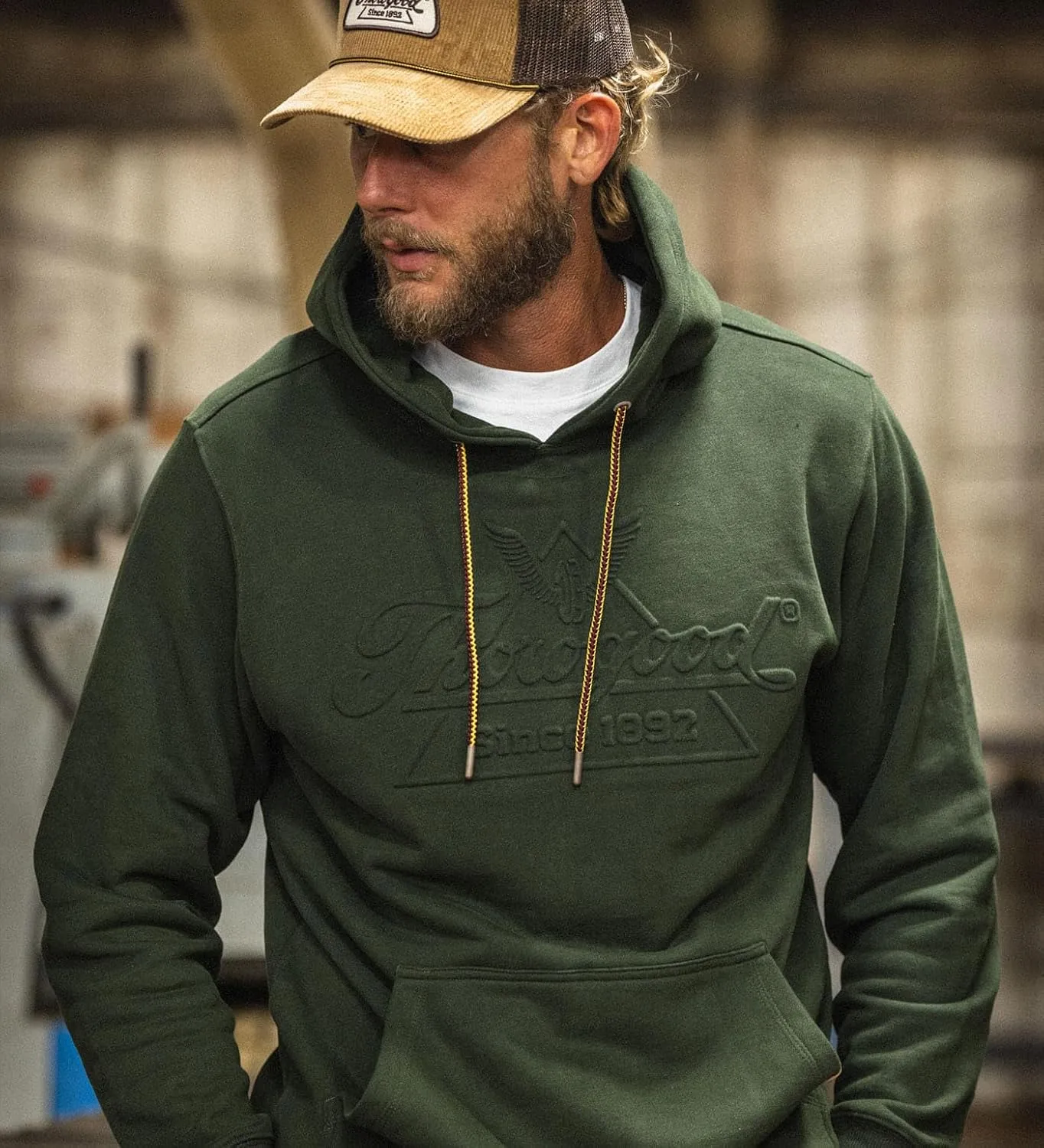 Thorogood Men's Heavyweight Hoodie Embossed Logo Pullover Workwear Sweatshirt