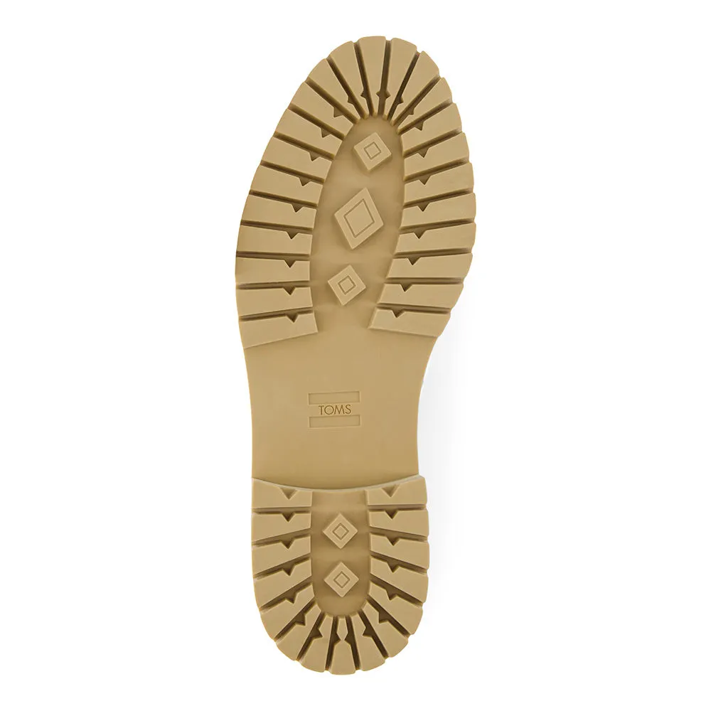 Toms Women Cara Light Sand Leather Embossed Perf
