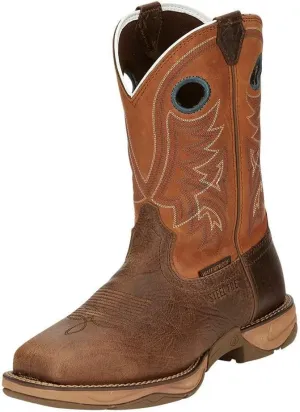 Tony Lama Men's 3R® Lopez Brown 11" Waterproof Square Steel Toe Work Boot
