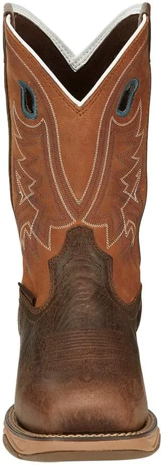 Tony Lama Men's 3R® Lopez Brown 11" Waterproof Square Steel Toe Work Boot