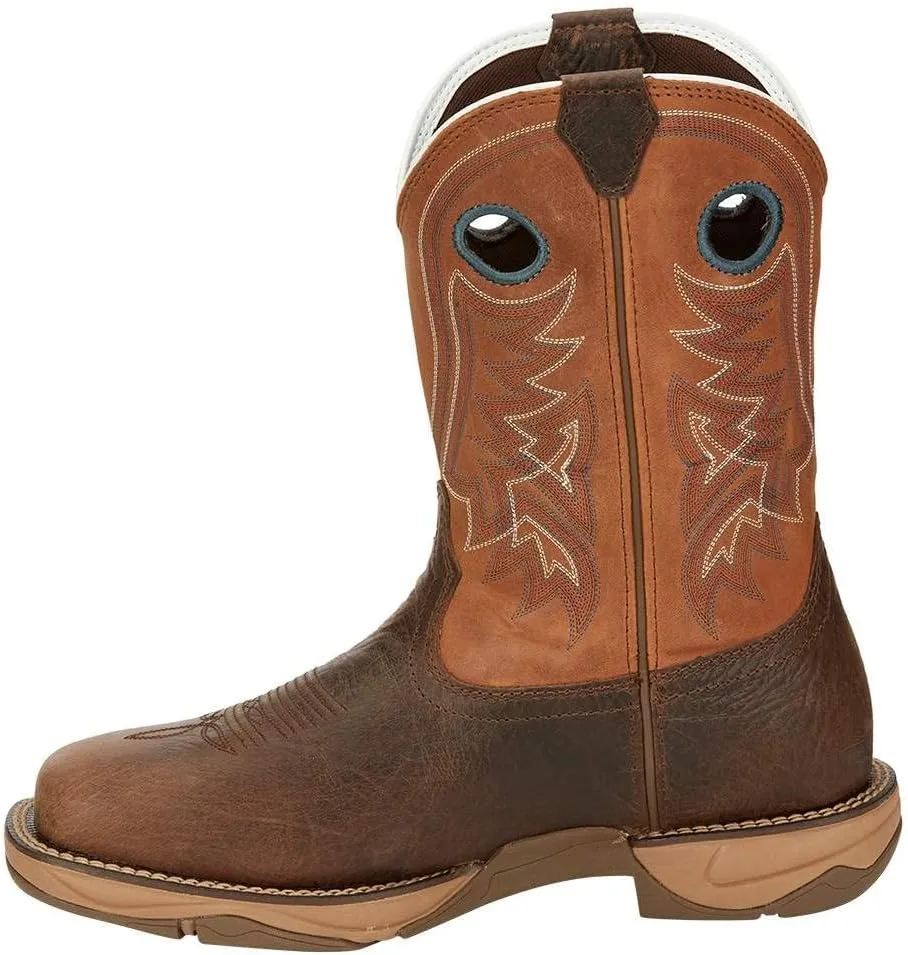 Tony Lama Men's 3R® Lopez Brown 11" Waterproof Square Steel Toe Work Boot