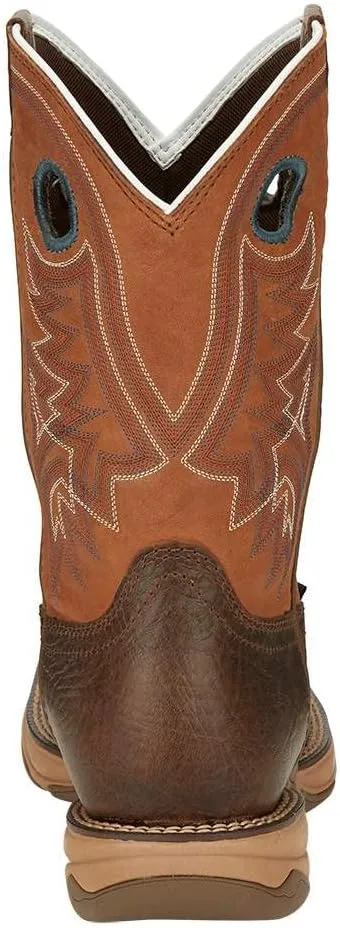 Tony Lama Men's 3R® Lopez Brown 11" Waterproof Square Steel Toe Work Boot