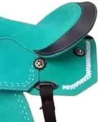 UMRAH International Synthetic Western Premium Handmade Cordura Lightweight Barrel Racing Horse Saddle Trail Tack Equestrian Horse Saddle Tack Size 10" to 18" inches Seat Avilable