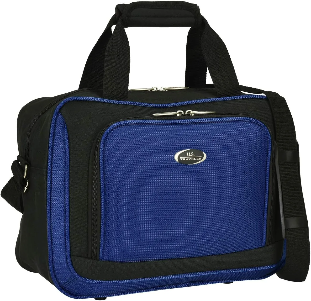 U.S. Traveler New Yorker Lightweight Softside Expandable Travel Rolling Luggage, Blue, 4-Piece Set (15/21/25/29)