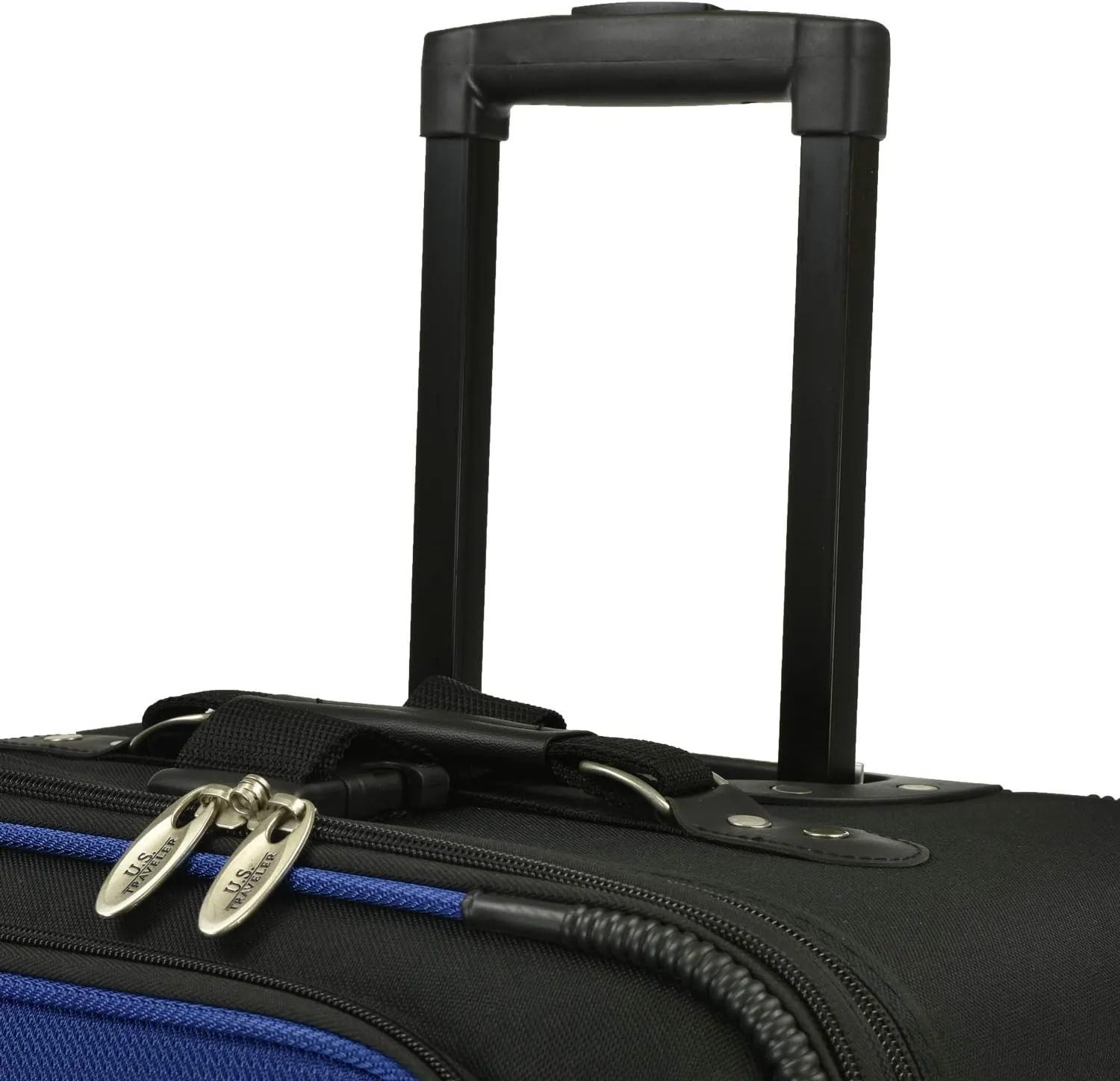 U.S. Traveler New Yorker Lightweight Softside Expandable Travel Rolling Luggage, Blue, 4-Piece Set (15/21/25/29)