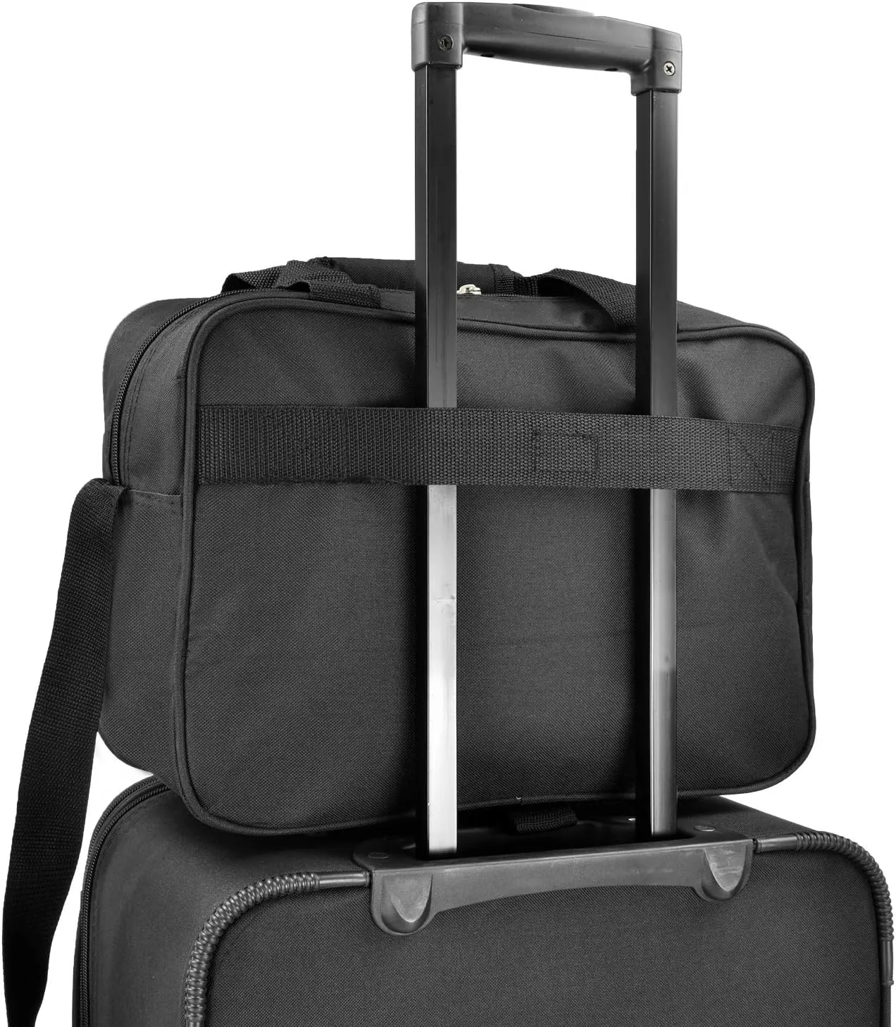 U.S. Traveler New Yorker Lightweight Softside Expandable Travel Rolling Luggage, Blue, 4-Piece Set (15/21/25/29)