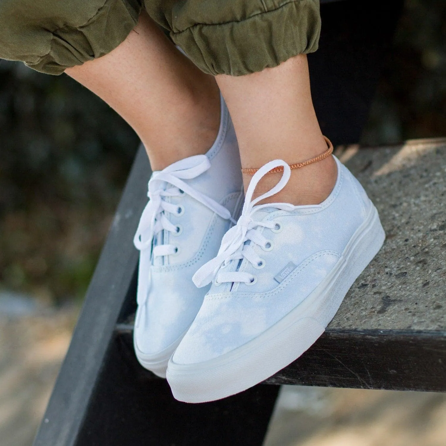 Vans Womens Authentic VN0A348A3XO Bleach Wash - Size 9W