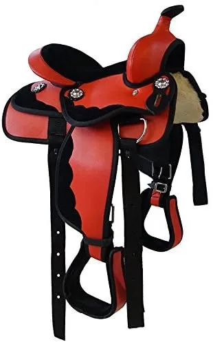 Western Barrel Racing Handmade Synthetic Cordura Horse Saddle Lightweight Horse Riding Saddle Trail Tack Equestrian Size 10"-18" inches Seat Available, FRR10