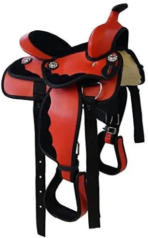 Western Barrel Racing Handmade Synthetic Cordura Horse Saddle Lightweight Horse Riding Saddle Trail Tack Equestrian Size 10"-18" inches Seat Available, FRR10