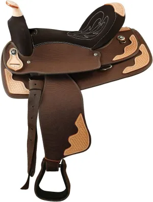 Western Barrel Racing Handmade Synthetic Cordura Horse Saddle Lightweight Horse Riding Saddle Trail Tack Equestrian Size 10"-18" inches Seat Available, FRR12