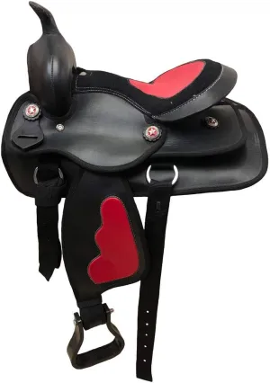 Western Barrel Racing Handmade Synthetic Cordura Horse Saddle Lightweight Horse Riding Saddle Trail Tack Equestrian Size 10"-18" inches Seat Available, FRR17