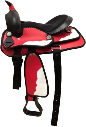 Western Barrel Racing Handmade Synthetic Cordura Horse Saddle Lightweight Horse Riding Saddle Trail Tack Equestrian Size 10"-18" inches Seat Available, FRR24