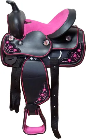 Western Barrel Racing Handmade Synthetic Cordura Horse Saddle Lightweight Horse Riding Saddle Trail Tack Equestrian Size 10"-18" inches Seat Available, FRR28