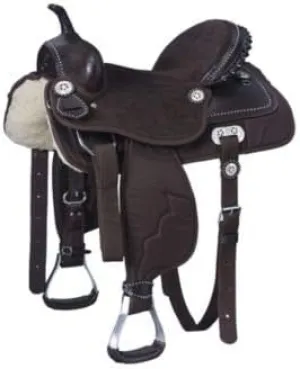 Western Barrel Racing Handmade Synthetic Cordura Horse Saddle Lightweight Horse Riding Saddle Trail Tack Equestrian Size 10"-18" inches Seat Available, FRR29