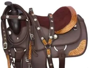 Western Barrel Racing Handmade Synthetic Cordura Horse Saddle Lightweight Trail Tack Equestrian Get Matching Headstall, Breastplate & REINS Size 10"-18" inches Seat Available, FRI16