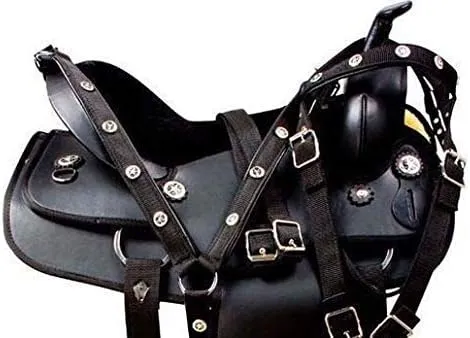 Western Barrel Racing Handmade Synthetic Cordura Horse Saddle Lightweight Trail Tack Equestrian Get Matching Headstall, Breastplate & REINS Size 10"-18" inches Seat Available, FRI22