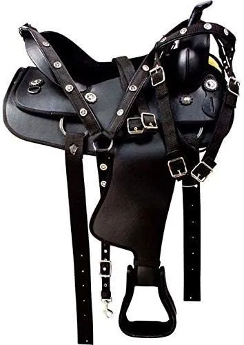 Western Barrel Racing Handmade Synthetic Cordura Horse Saddle Lightweight Trail Tack Equestrian Get Matching Headstall, Breastplate & REINS Size 10"-18" inches Seat Available, FRI22