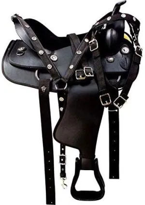 Western Barrel Racing Handmade Synthetic Cordura Horse Saddle Lightweight Trail Tack Equestrian Get Matching Headstall, Breastplate & REINS Size 10"-18" inches Seat Available, FRI22