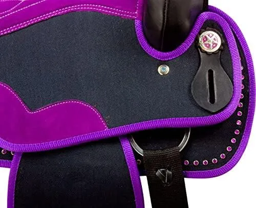 Western Barrel Racing Handmade Synthetic Cordura Horse Saddle Lightweight Trail Tack Equestrian Get Matching Headstall, Breastplate & REINS Size 10"-18" inches Seat Available, FRI28