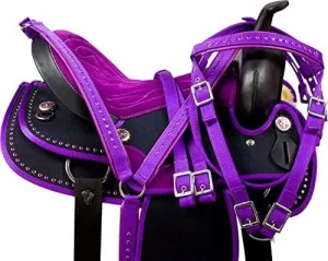 Western Barrel Racing Handmade Synthetic Cordura Horse Saddle Lightweight Trail Tack Equestrian Get Matching Headstall, Breastplate & REINS Size 10"-18" inches Seat Available, FRI28