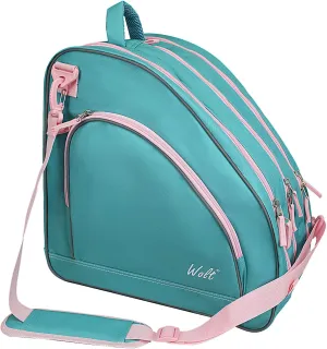 WOLT Ice Skate Bag - Roller Skate Bag, Inline Skate Bag with Adjustable Shoulder Strap for Both Youth and Adults.