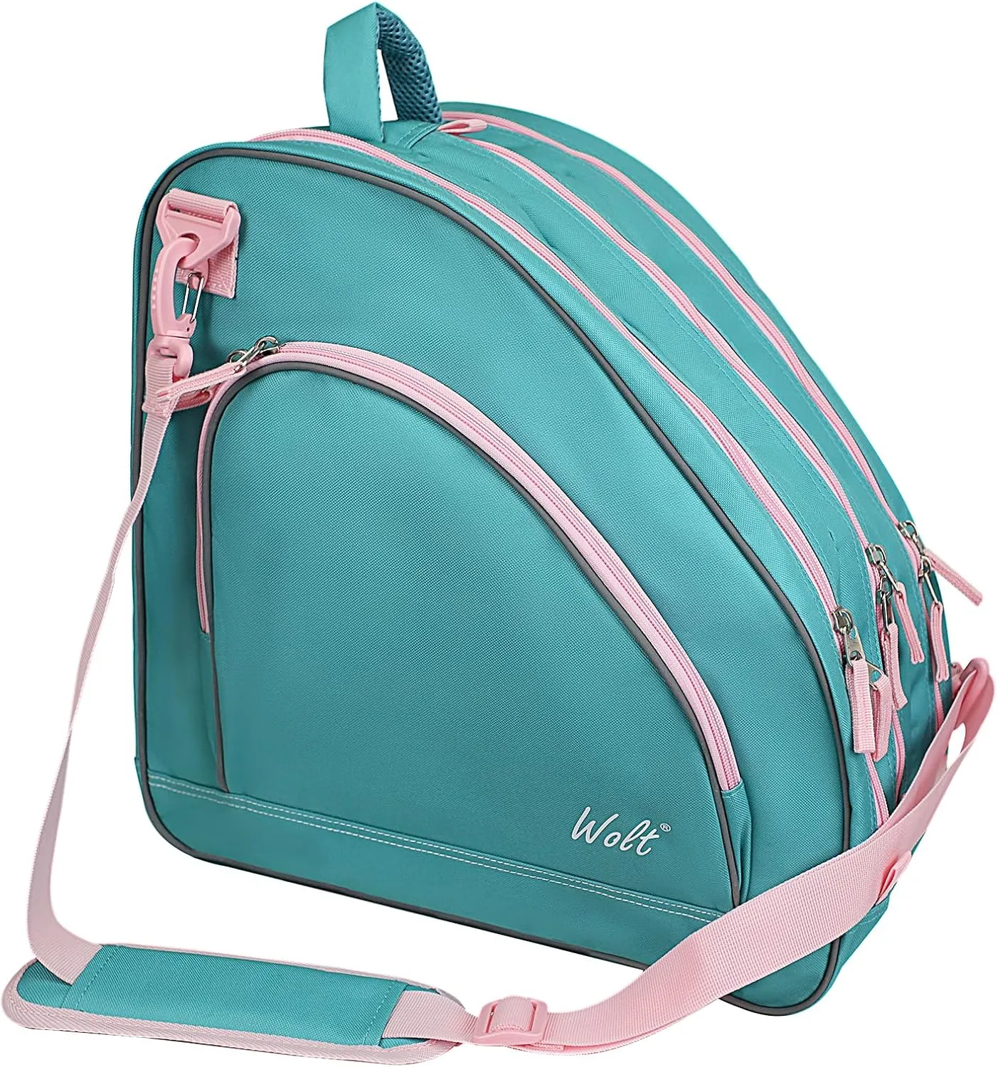 WOLT Ice Skate Bag - Roller Skate Bag, Inline Skate Bag with Adjustable Shoulder Strap for Both Youth and Adults.