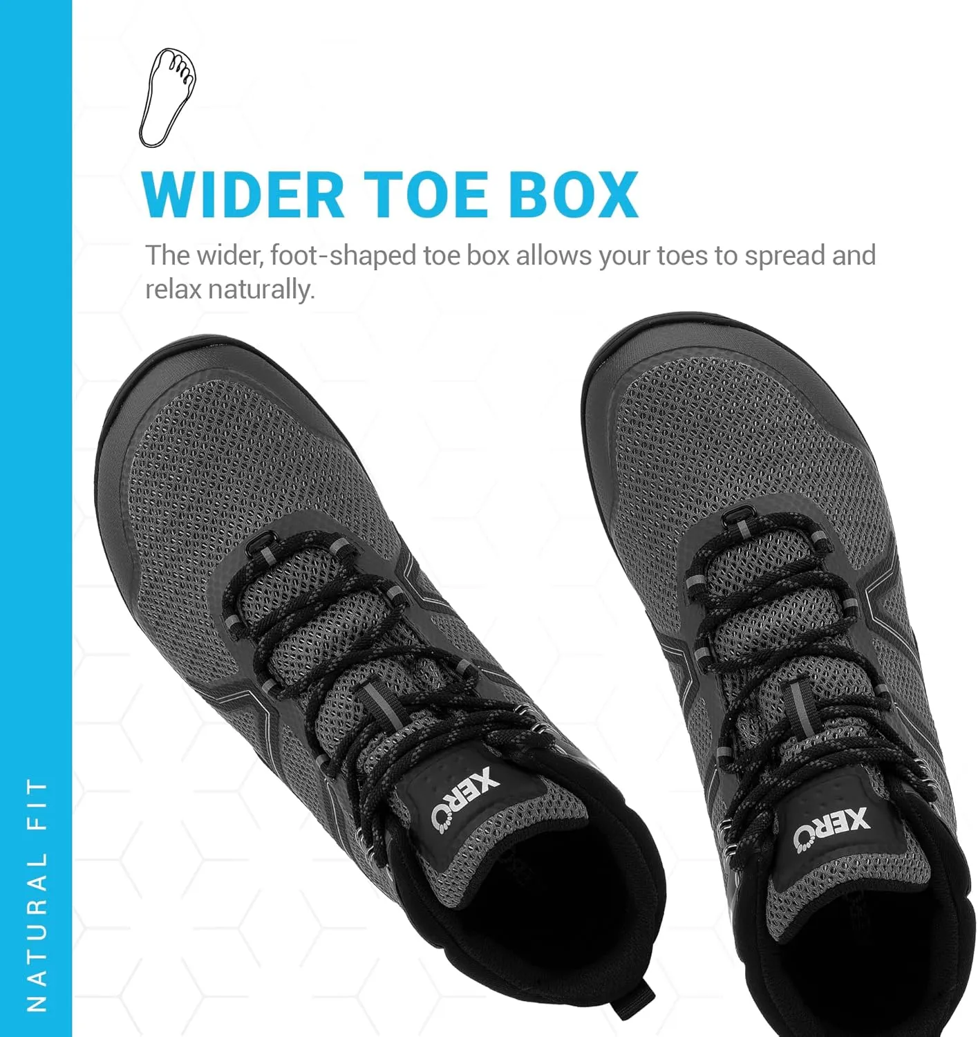 Xero Shoes Barefoot Hiking Shoes for Men | Xcursion Fusion Waterproof Hiking Boots | Zero Drop Shoes for Men, Wide Toe Box, Minimalist